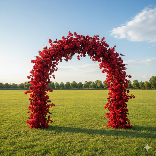 Red Rose U Arch | Proposal, Wedding, Event Decoration