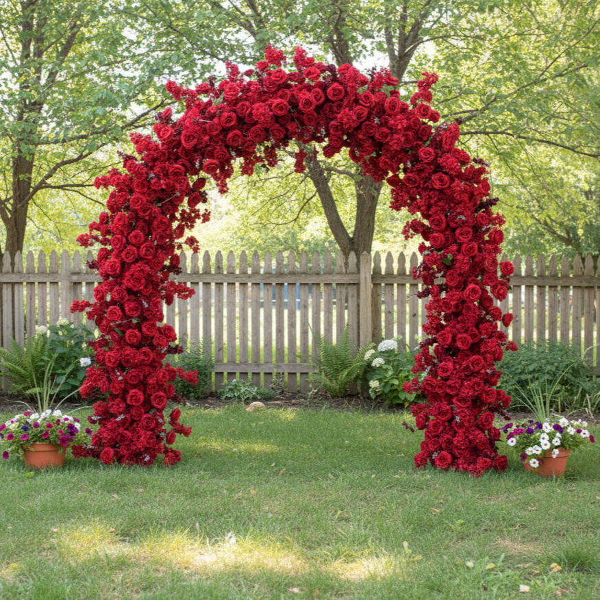 Red Rose U Arch | Proposal, Wedding, Event Decoration