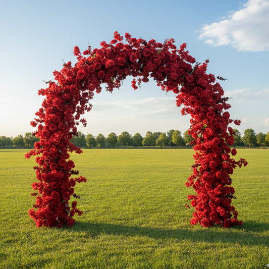 Red Rose U Arch | Proposal, Wedding, Event Decoration